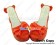 Watermelon Red Bows Chunky Princess Lolita Shoes