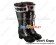 Brown Pink Heart Ruffle Chunky Princess Lolita Long Boots