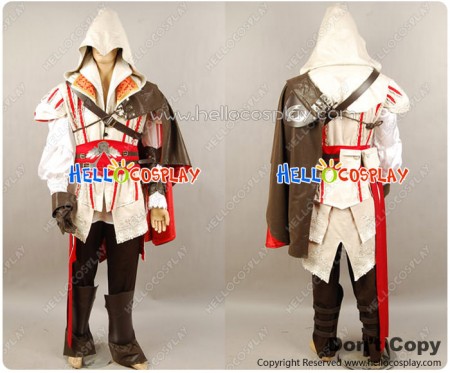 Assassins Creed 2 II Cosplay Ezio Costume Outfit