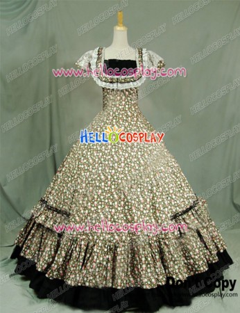 Victorian Civil War Ball Gown Reenactment Halloween Punk Lolita Dress Costume