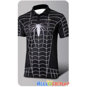 Spider Man Peter Parker Black Venom Cosplay Costume Polo Shirt