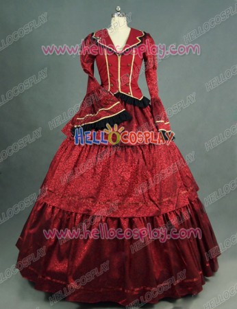 Victorian Lolita Civil War Evening Gothic Lolita Dress Garnet