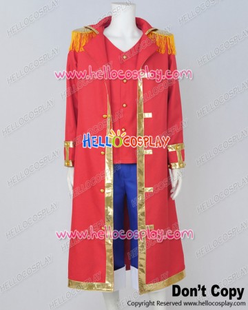 One Piece Cosplay Monkey D Luffy Red Cape Uniform Costume