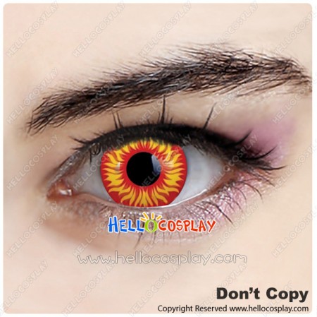 Flame Cosplay Red Yellow Contact Lense