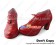 Gothic Lolita Shoes Wine Red Lace Up Scalloped Chunky