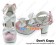 Pink White Bows Heart Shaped Buckle Chunky Princess Lolita Shoes