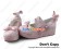 Lolita Shoes Sweet Pink Mirror Lacing Crossing Straps Bows Square Buckles
