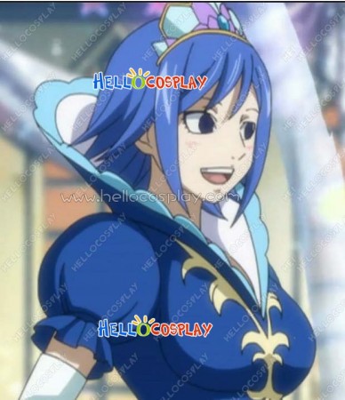 Fairy Tail Cosplay Juvia Lockser Blue Formal Dress Costume