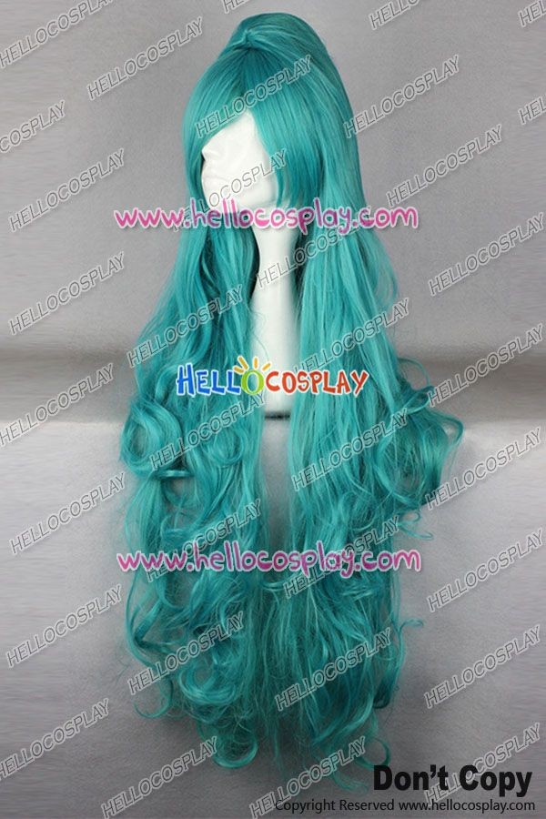 dark green cosplay wig