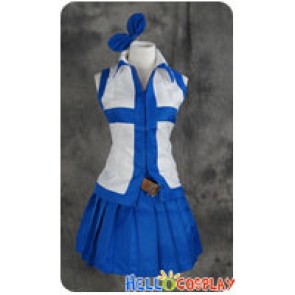 Fairy Tail Cosplay Lucy Heartfilia White Blue Dress Costume