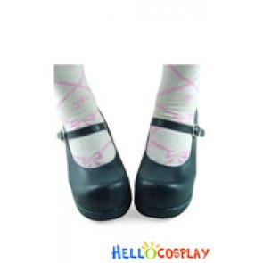 Matte Black Instep Strap New Chunky Sweet Lolita Shoes