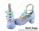 Purple Three Bows And Straps Chunky Sweet Lolita Shoes