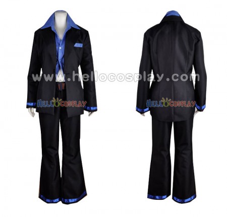 Vocaloid 2 Cosplay Costume Kaito Black Suit