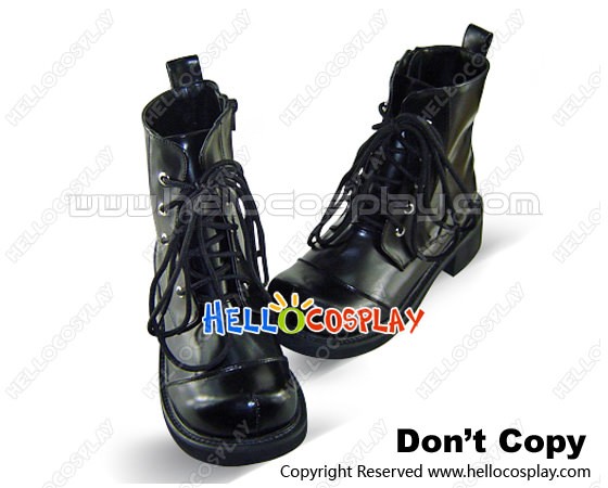 matte black lace up boots