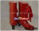 Wine Red Satin Lace Ruffle Chunky Princess Lolita Boots