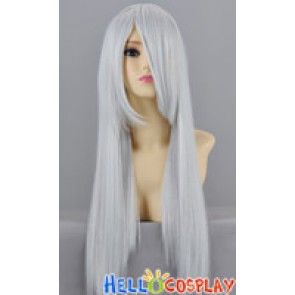 Silver White Straight Long Cosplay Wig 70cm