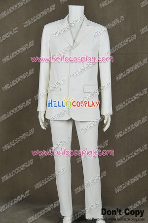The Great Gatsby 2013 Jay Gatsby Cosplay Costume White Suit