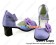 Matt Purple Alice Flower Ankle Strap Chunky Sweet Lolita Shoes