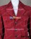 Doctor Cosplay Dr Dark Red Corduroy Trench Coat Costume