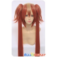 Black Bullet Cosplay Enju Aihara Wig Double Ponytails Yellow Orange