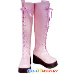 Kingdom Hearts II Cosplay Yuna Pink Boots