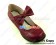 Mirror Wine Red Charlotte Bow Chunky Sweet Lolita Shoes