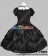 Gothic Punk Lolita Black Ruffle Dress
