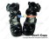 Matte Black Ruffle Bows Chunky Princess Lolita Shoes