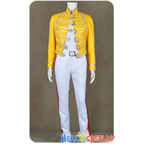 Queen Band Lead Vocals Freddie Mercury Cosplay Costume Wembley Stadium