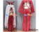 One Piece Cosplay Sadi Chan Dark Red Costume White Cape