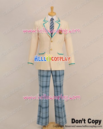 Storm Lover Cosplay School Boy Blue Plaid Pants Uniform Costume
