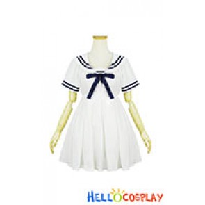 Lolita Cosplay Harajuku Navy Dress White