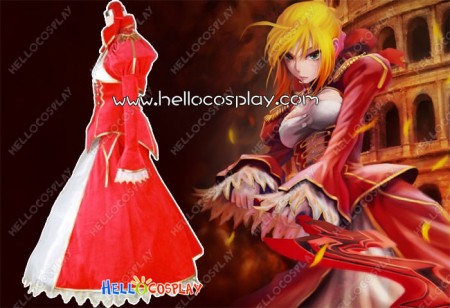 Saber Fate/EXTRA Cosplay Nero Red Saber Dress