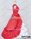 Renaissance Gothic Reenactment Red Ball Gown Ribbon Lolita Dress