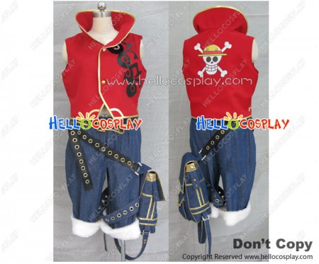 One Piece Monkey D Luffy Cosplay Costume Bag Full Set