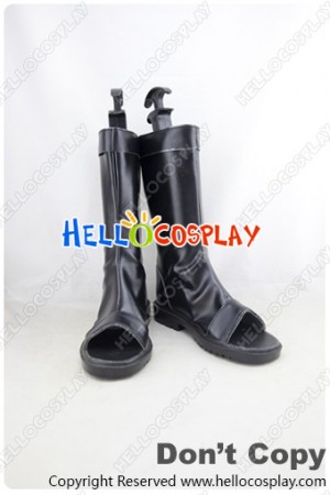 Naruto Cosplay Shoes Naruto Uzumaki Black Pleather Boots