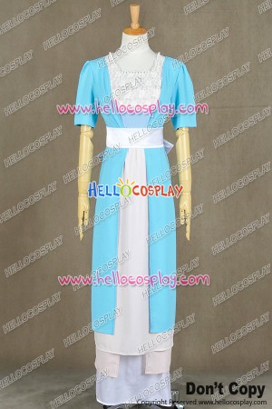 Titanic Rose DeWitt Bukater Cosplay Costume Blue Swim Gown Dress