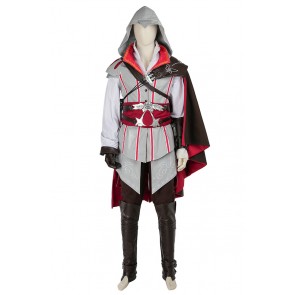 Assassin's Creed II Ezio Auditore da Firenze Cosplay Costume White