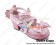Mirror Pink Ruffle Bows Straps Chunky Princess Lolita Shoes