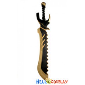 Black Rock Shooter Cosplay Black Gold Saw Broadsword Prop