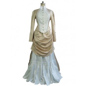 Victorian Lolita French Bustle Formal Gothic Lolita Dress Beige