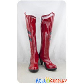 Neon Genesis Evangelion EVA Cosplay Shoes Asuka Langley Soryu Boots Red