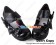 Princess Lolita Shoes Matte Black Wide Ankle Strap Lace Bow