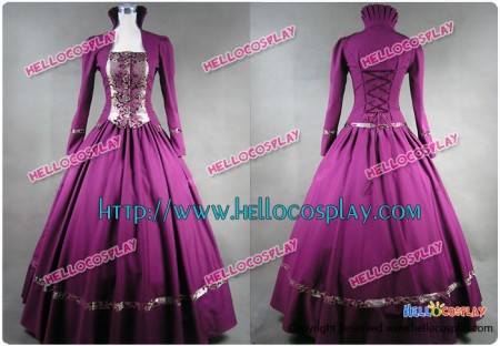 Gothic Victorian Mulberry Dress Ball Gown Prom Cosplay