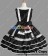 Sweet Lolita Gothic Punk Frill Cute Black Dress