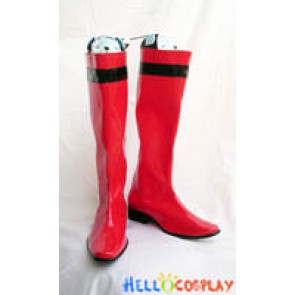 Tokusou Sentai Dekaranger Cosplay Red Long Boots