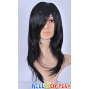 Black Cosplay Medium Curly Wig