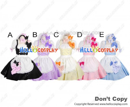 Cute Princess Sleeves Bow Knots Stars Cosplay Maid Dress Costume