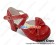 Wine Red Double Ankle Straps Ruffle Chunky Sweet Lolita Shoes