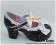 Black White Strawberries Bows Chunky Princess Lolita Shoes